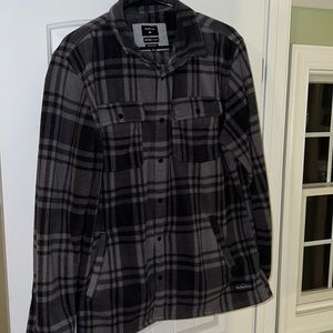 Quick Silver men’s fleece button up flannel